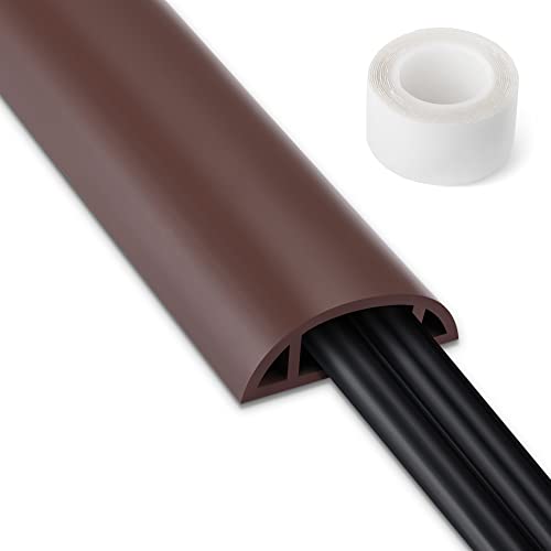 LZEOY Brown Floor Cord Cover - 5.5FT Extension Cable Hider