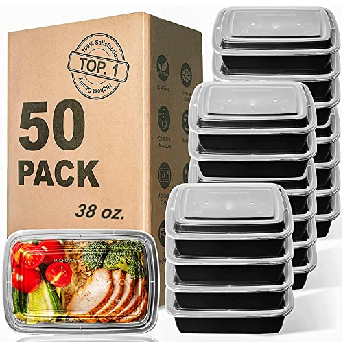 50-Pack Meal Prep Containers with Lids