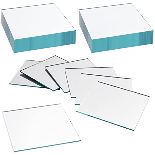 Small Glass Mirror Tiles for Crafts and DIY Projects