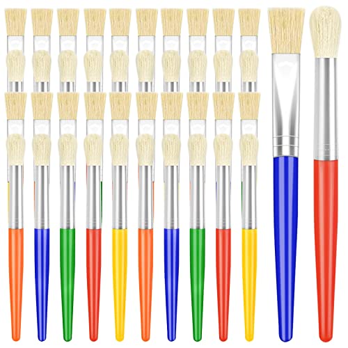 50 Pcs Kids Paint Brushes Bulk Toddler Paint Brushes Set