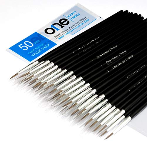 Synthetic Sable Fine Detail Paint Brushes Set for Art Painting - Size #1 (Large)