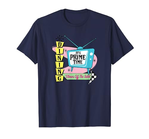 50's Retro TV Prime Time Dining Elbows Off the Table T-Shirt