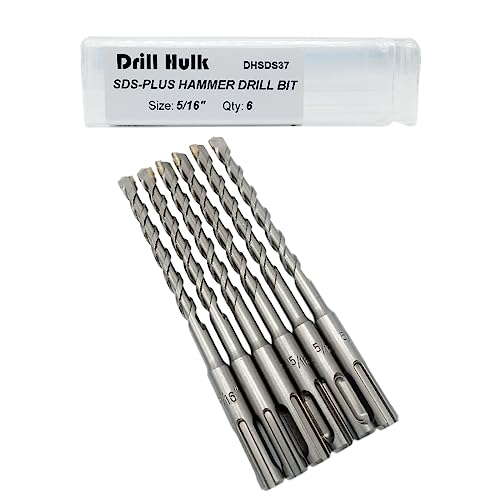 Carbide-Tipped SDS-Plus Drill Bit Pack for Concrete, Brick, Stone" - Drill Hulk