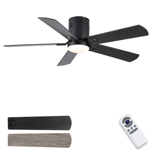 52'' Black Ceiling Fan with Lights