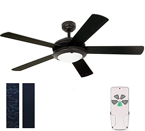 52 Inch Modern Style Ceiling Fan with Dimmable Light