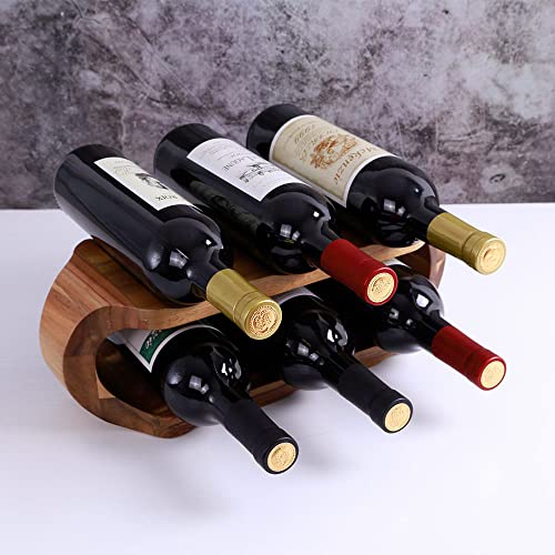 6-Bottles Wine Racks Countertop