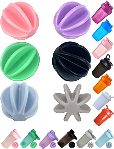 6-Color Shaker Bottle Plastic Whisk Ball Replacement Value Pack