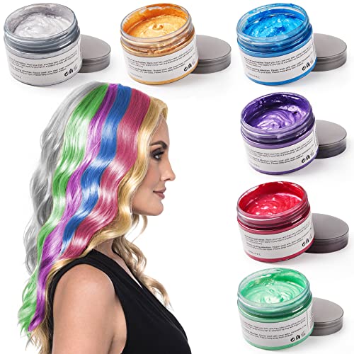 6 Colors Temporary Hair Color Wax