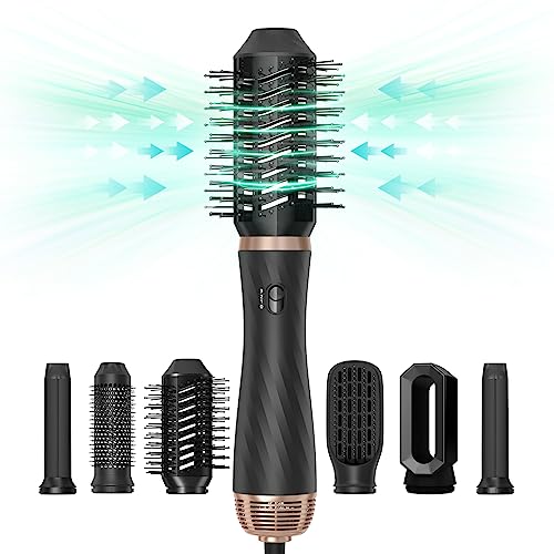 6-in-1 Hot Air Brush with Curling Iron