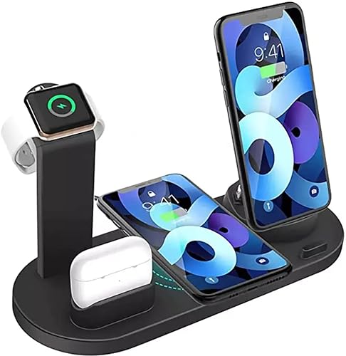 6-in-1 Wireless Charger - Portable Charging Station for Multiple Devices
