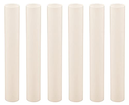 6 Inch Tall Cream Plastic Candle Covers - Pack of 6
