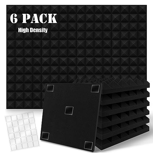 Mudboo 6 Pack Acoustic Foam Panels for Soundproofing