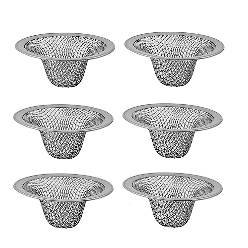 6-Pack Bathroom Mesh Sink Drain Strainer