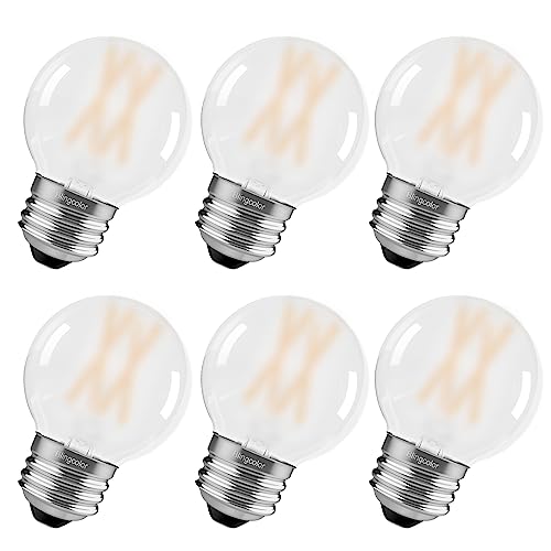 6 Pack G16.5 LED Bulbs, 6W Dimmable E26 LED Globe Bulbs