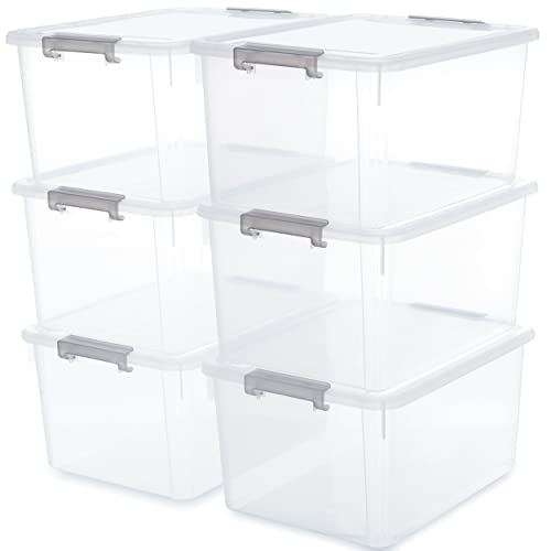 6-Pack Stackable Storage Containers for Organizing