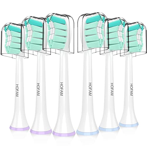 6 Pack Toothbrush Replacement Heads for Philips Sonicare Replacement Heads, Electric Replacement Brush Head Compatible with Philips Sonic Care Toothbrush Head