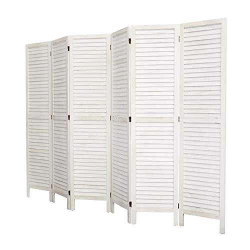 6-Panel Outdoor Privacy Screens Wooden Room Dividers