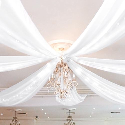 Fani Wedding Ceiling Drapes - Soft Chiffon Fabric, 5ftx10ft