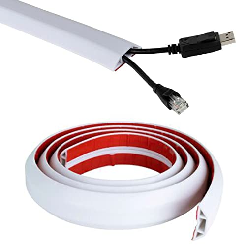 6.5ft Cord Cover Cable Protector for Home Office - White