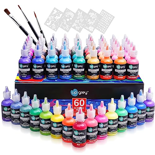 Tulip Dimensional Fabric Pack, Non-Toxic and Permanent 3D Paint for Fashion  Party 20 Pack