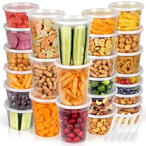 ZIZOTI Food Storage Containers with Lids - 60 Pack, 3 Sizes, BPA-Free