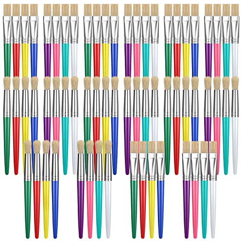 64 Pcs Paint Brushes for Kids