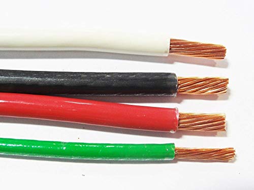65' Copper Wire with Green and White Colors