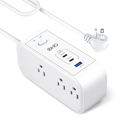 EHO 6FT Surge Protector Power Strip with 6 AC Outlets & 3 USB Ports