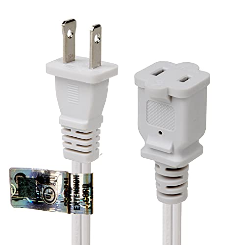 6FT Polarized White Extension Power Cord