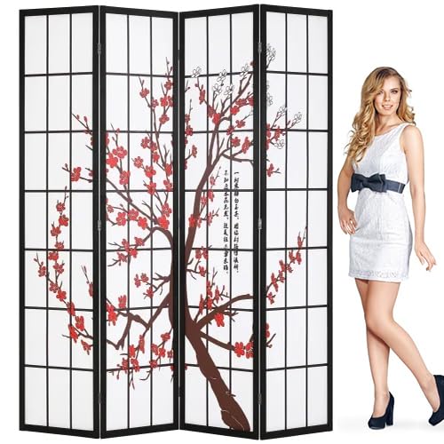 6FT Shoji Rice Paper Room Dividers and Folding Privacy Screens