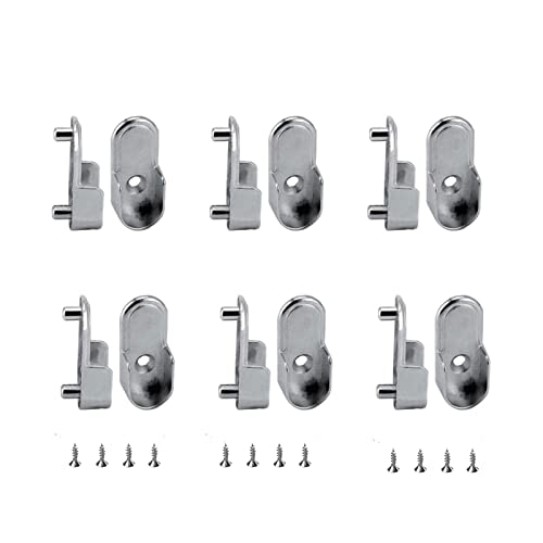 6Pcs Oval Closet Rod End Supports