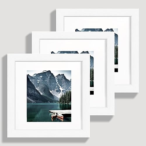 6x6 White Picture Frames set of 3