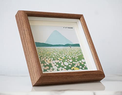 6x6 Wooden Picture Frame with Glass