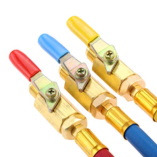 7" AC Charging Hoses with Shut Off Valves