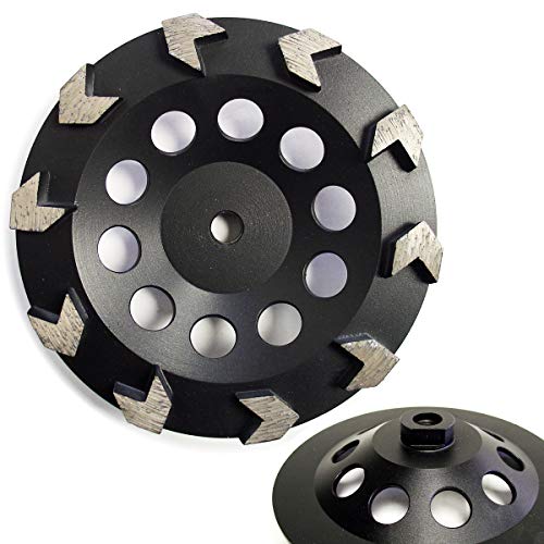 7” Arrow Diamond Cup Wheel Grinding Concrete Masonry And Epoxy Thick Coating 5/8”-11 Arbor