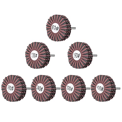 Kugnng 7-Pack Abrasive Cloth Flap Wheel for Woodworking and Furniture Polishing