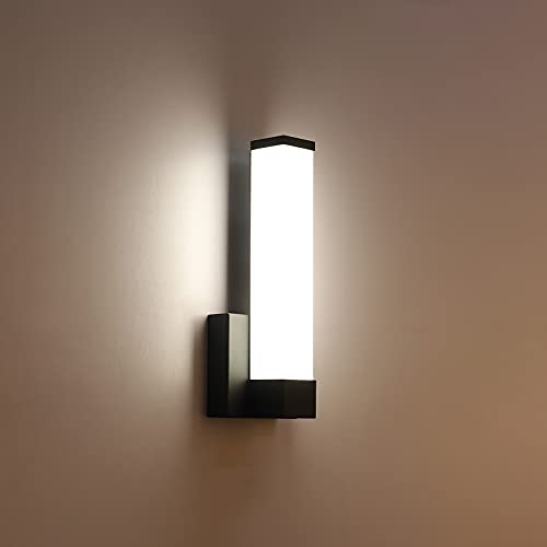 7degobii Black Wall Sconce For House Decor Led Wall Lights For Bedroom Bedside Wall Lamp Modern Indoor Led Hallway Sconces Wall Lighting 12 Inch Height 12w 4000k 211P1nBIZ1L 