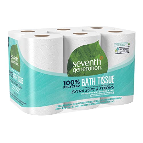 7Th Generation Sev 13733 2-Ply 100% Recycled Standard Toilet Paper, White