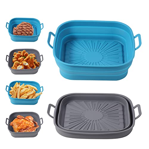 8-Inch Reusable Air Fryer Silicone Pot Square