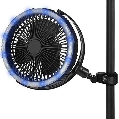 3-Speed Clamp Fan & Grow Light for Indoor Hydroponics" - KITWLEMEN