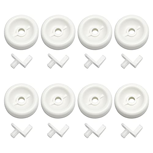 (8 Pack) Dishwasher Dishrack Rollers and Studs Replacement