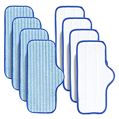 8-Pack Reusable Microfiber Mop Pads for Dupray Neat Steam Cleaner