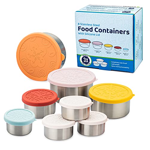 Everusely Stainless Steel Sauce Containers - Bright Rainbow