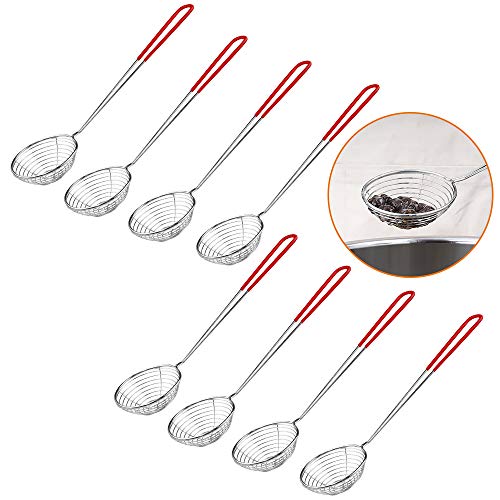 8 Pcs Stainless Steel Spider Strainer Spoon - Perfect for Hot Pot and More