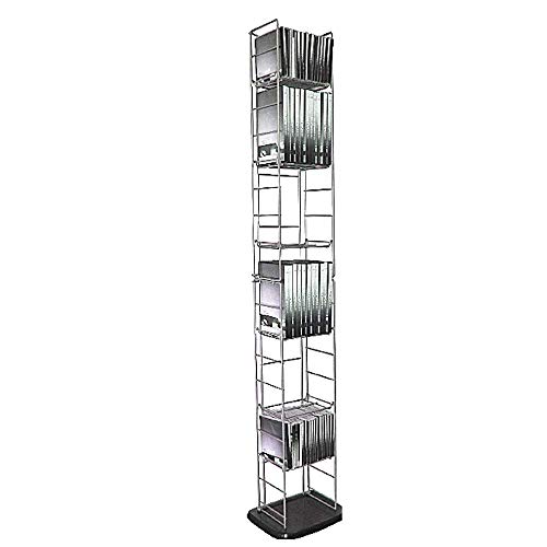 8-Tier DVD Storage Tower - Modern Metal Organizer