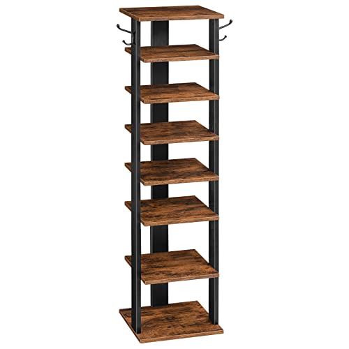8 Tier Narrow Shoe Rack for 8 Pairs