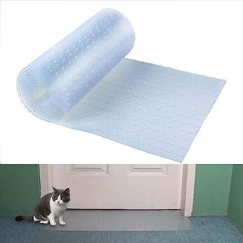 8.2Ft Cat Carpet Protector for Doorway, Plastic Carpet Protector for Pets, Carpet Scratch Stopper, Heavy Duty Carpet Protection, Prevents Carpet from Pets Scratch, Easy to Fix, Easy to Clean