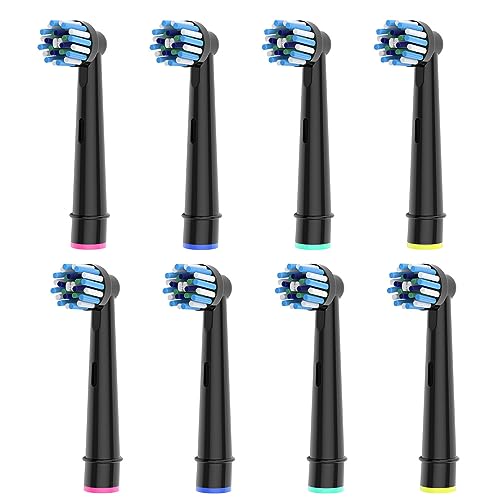 8pcs Cross Clean Brush Heads Compatible with Oral B Electric Toothbrush