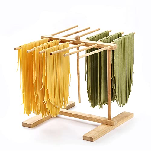Round Hardwood Pasta Drying Rack Works With Kitchenaid Pasta