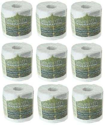 9-Pack of Seventh Generation Bathroom Tissue/Toilet Paper - 2-Ply 500 Sheets/Roll